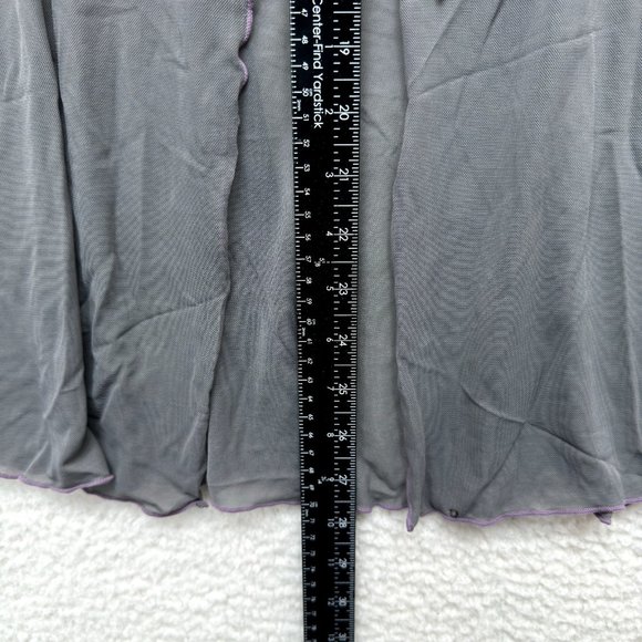 Inner Secrets Cami Camisole Slip Lingerie M Medium Grey Sheer Mesh Padded Bow - Picture 5 of 10